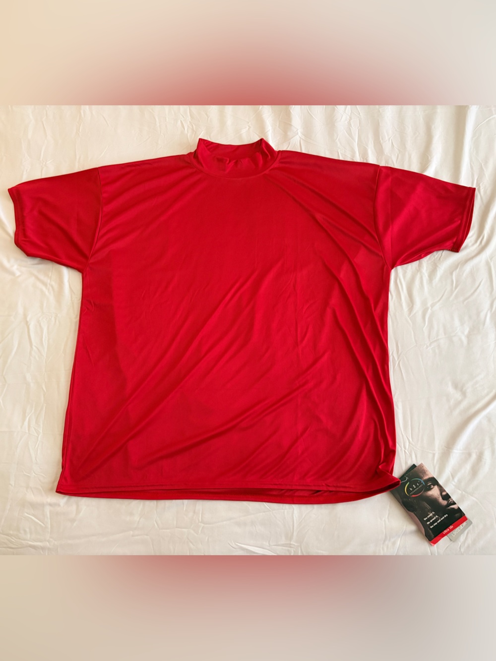 Men’s McDavid Scarlet Red Loosewear Performance Mock Neck T-Shirt 4XL Athletic